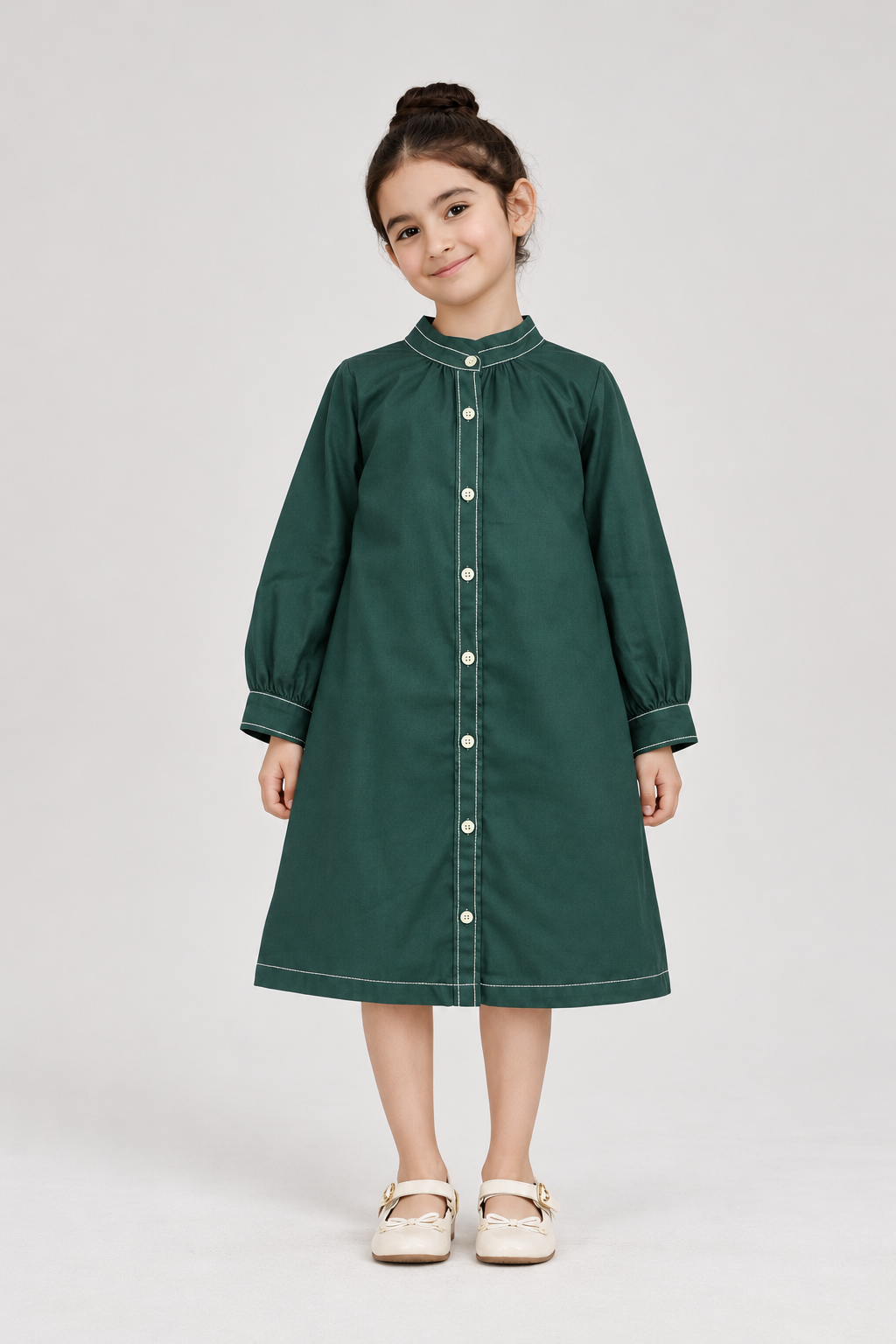 GDR2170 green dress front model view