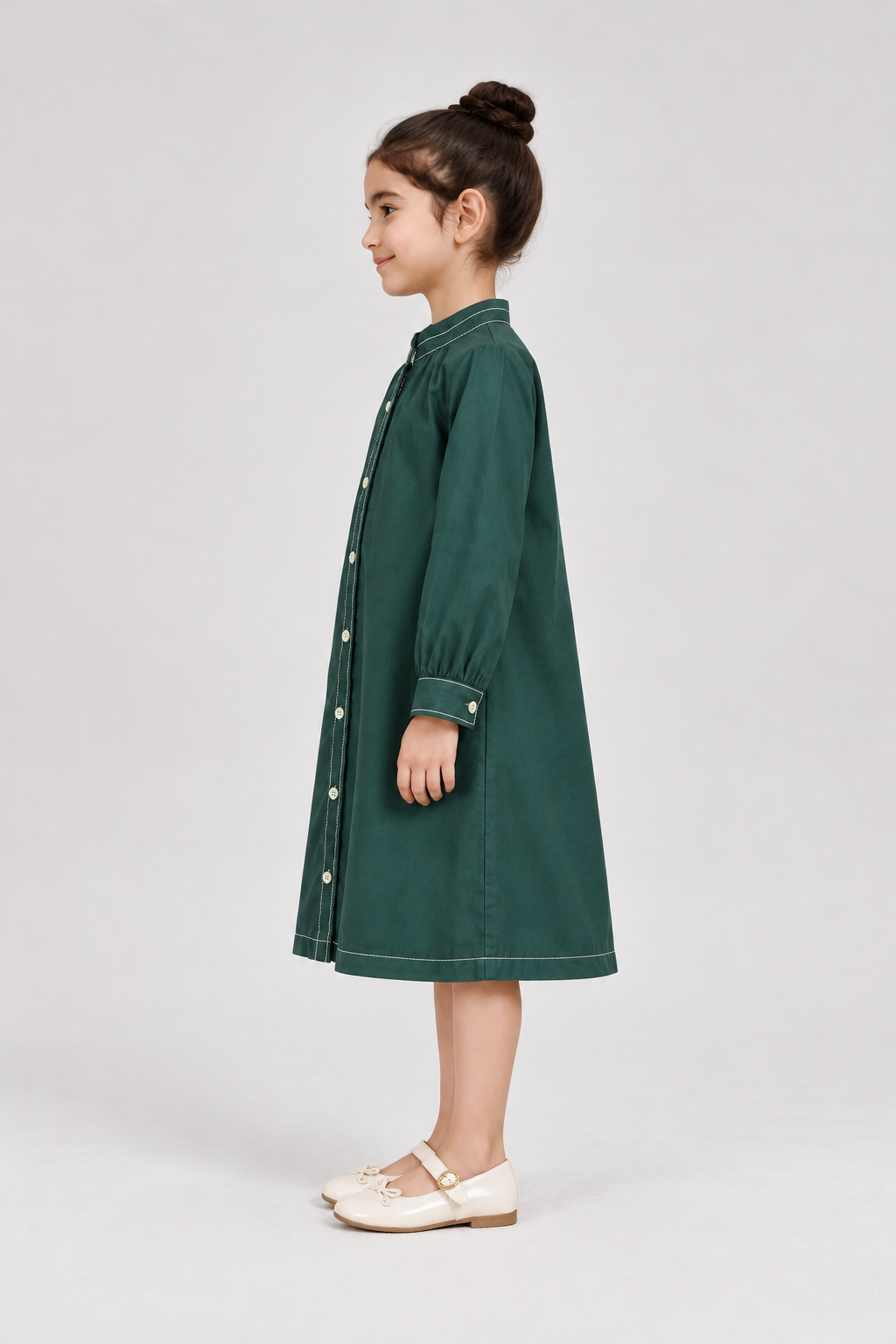 GDR2170 green dress left model view