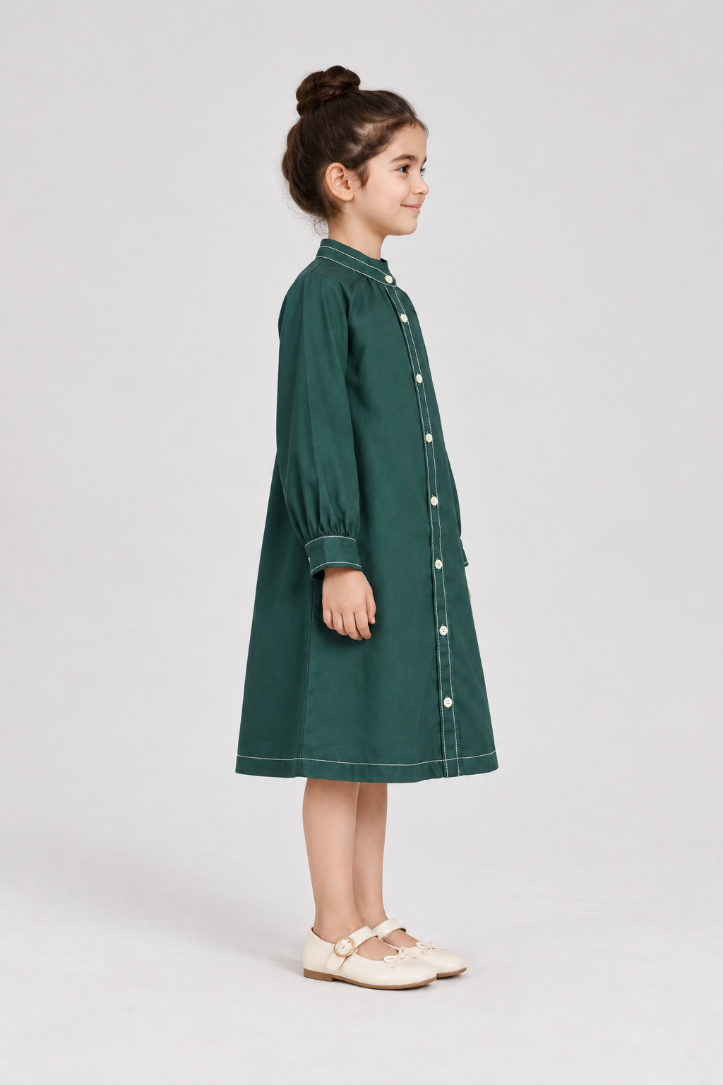 GDR2170 green dress right model view