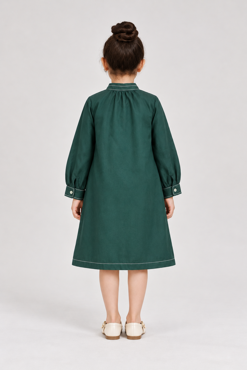 GDR2170 green dress back model view