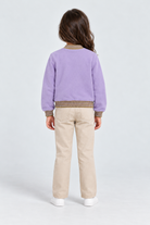 جاكيت كم طويل بسحاب أمامي وجيوب بناتي, purple, back model view