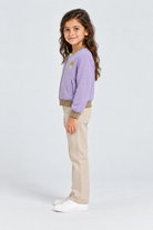 جاكيت كم طويل بسحاب أمامي وجيوب بناتي, purple, side model view