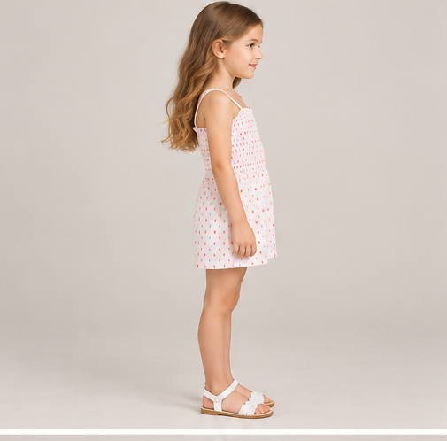 right view of girls gjs0267 jumpsuit on girl model