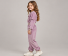 gjs0366 left view, girls jumpsuit on child model
