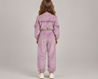 gjs0366 back view, girls jumpsuit on child model