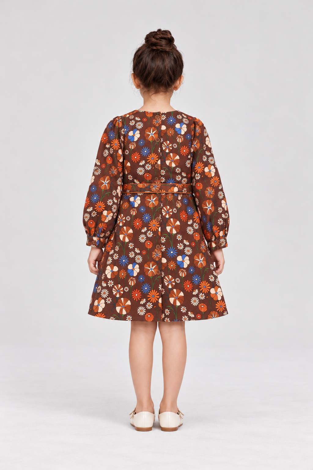 GKDR21732 floral dress back model view