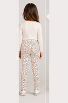 بنطلون بناتي ليقنز مزخرف — back view