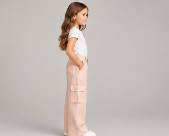 gpa0507 left view, girls pants on child model