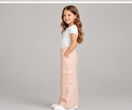 gpa0507 right view, girls pants on child model