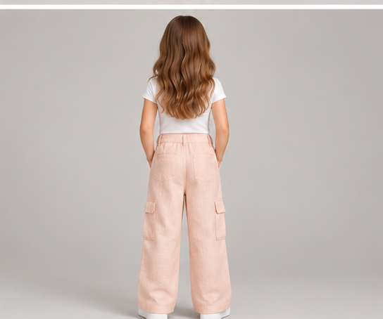 gpa0507 back view, girls pants on child model