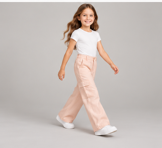 gpa0507 lifestyle view, girls pants on child model