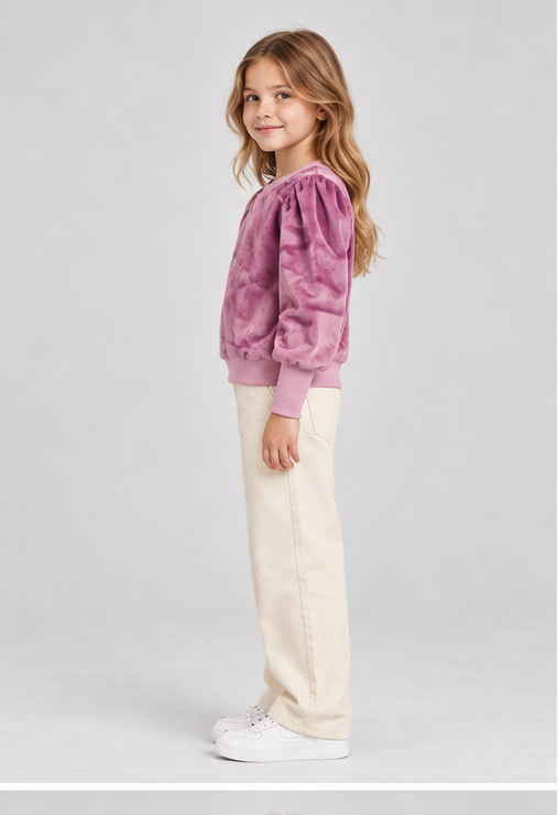 Gingersnaps children's top model photo, left view