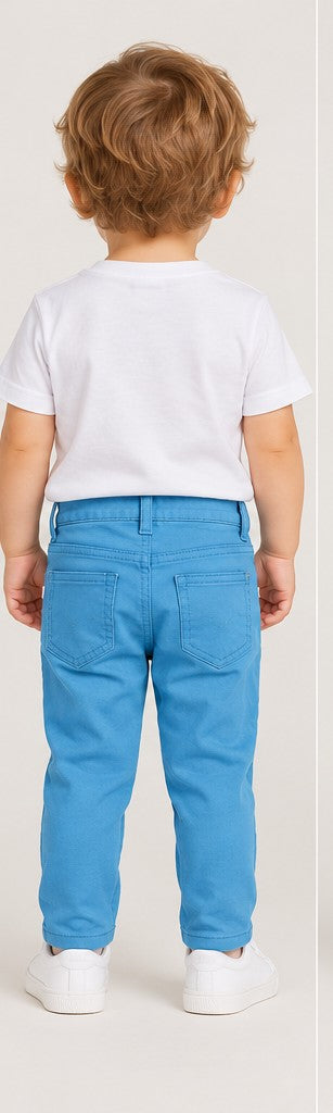 Back view of Gingersnaps baby boys aqua jeans
