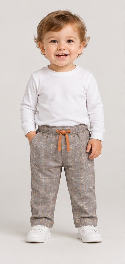Gingersnaps boys plaid pants front view
