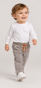 Gingersnaps boys plaid pants lifestyle view