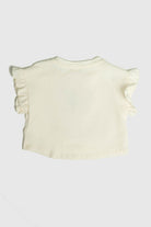 جينجرسنابس بلوزة بناتي رضع منقوشة بورد نص كم أوف وايت