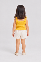Gingersnaps baby girls yellow blouse, back view