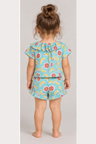 طقم شورت بناتي رضع مشجر — back view