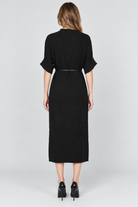 Back view - black midi dress - Natalie
