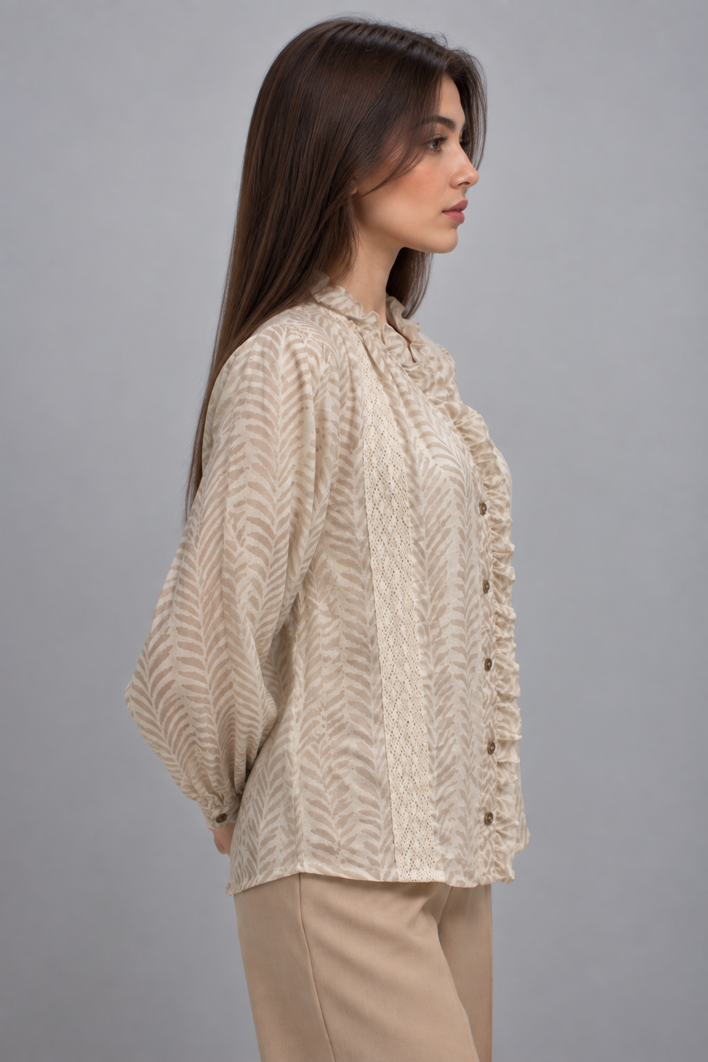 lv0790s262ke – beige print – side view