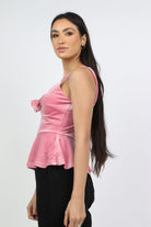 كيتشن بلوزة مخمل نسائي بحمالات رقيقة