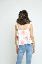 كيتشن توب بحمالات بوليستر متعدد الألوان وردي