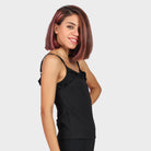 كيتشن بلوزة بحمالات رفيعة بكشكش علي الصدر