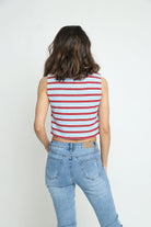 كيتشن بلوزة كت مخططة نص بطن نسائي