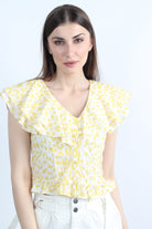 كيتشن بلوزة تايجر بفتحة صدر عميقة