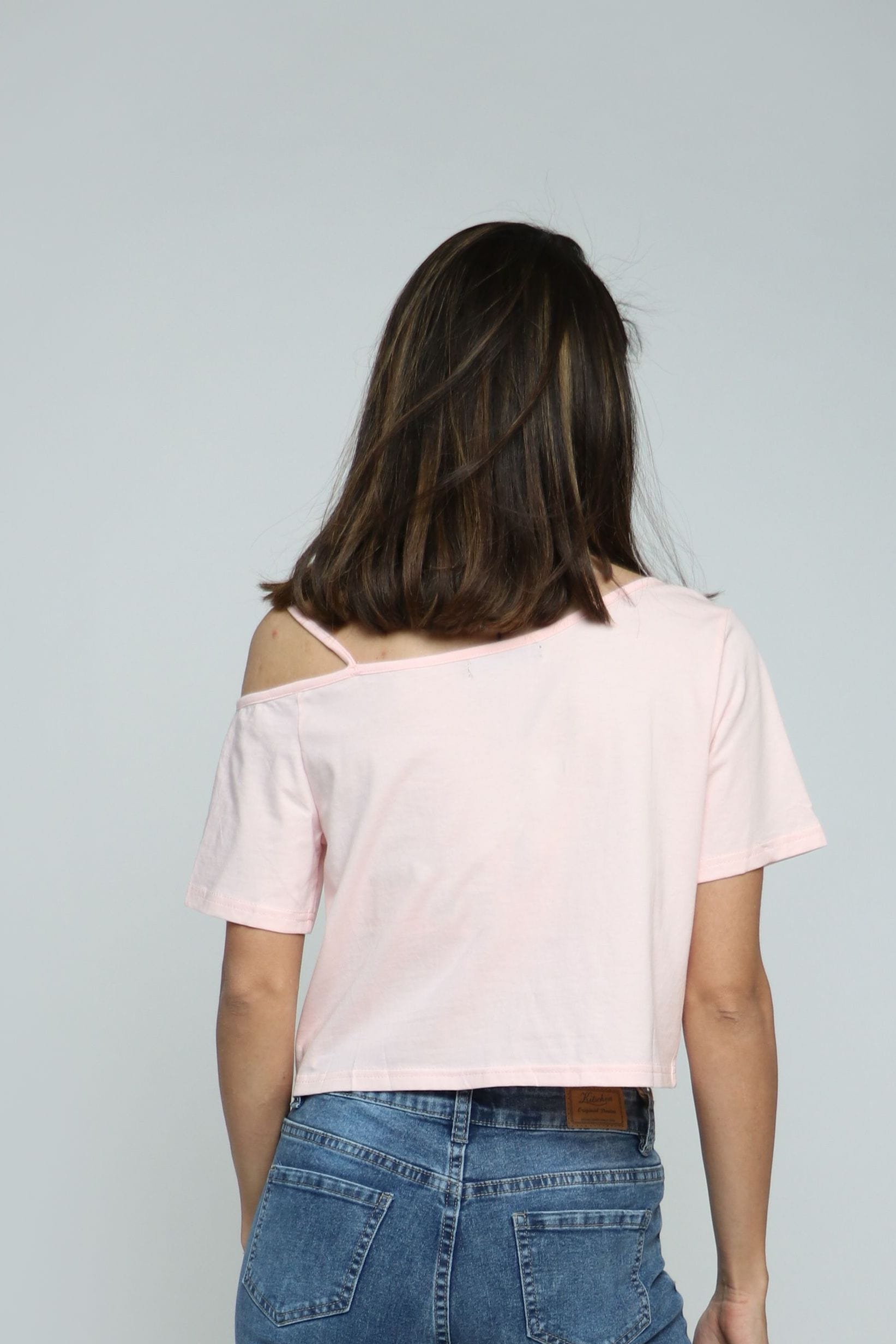 كيتشن بلوزة كتف وكتف قصيرة نسائي