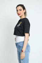 كيتشن بلوزة قصيرة هاي ويست سادة مفتوحة من الخلف نص كم