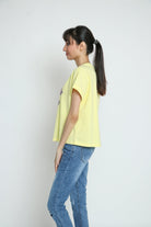 كيتشن تيشيرت كاجوال كم قصير نسائي