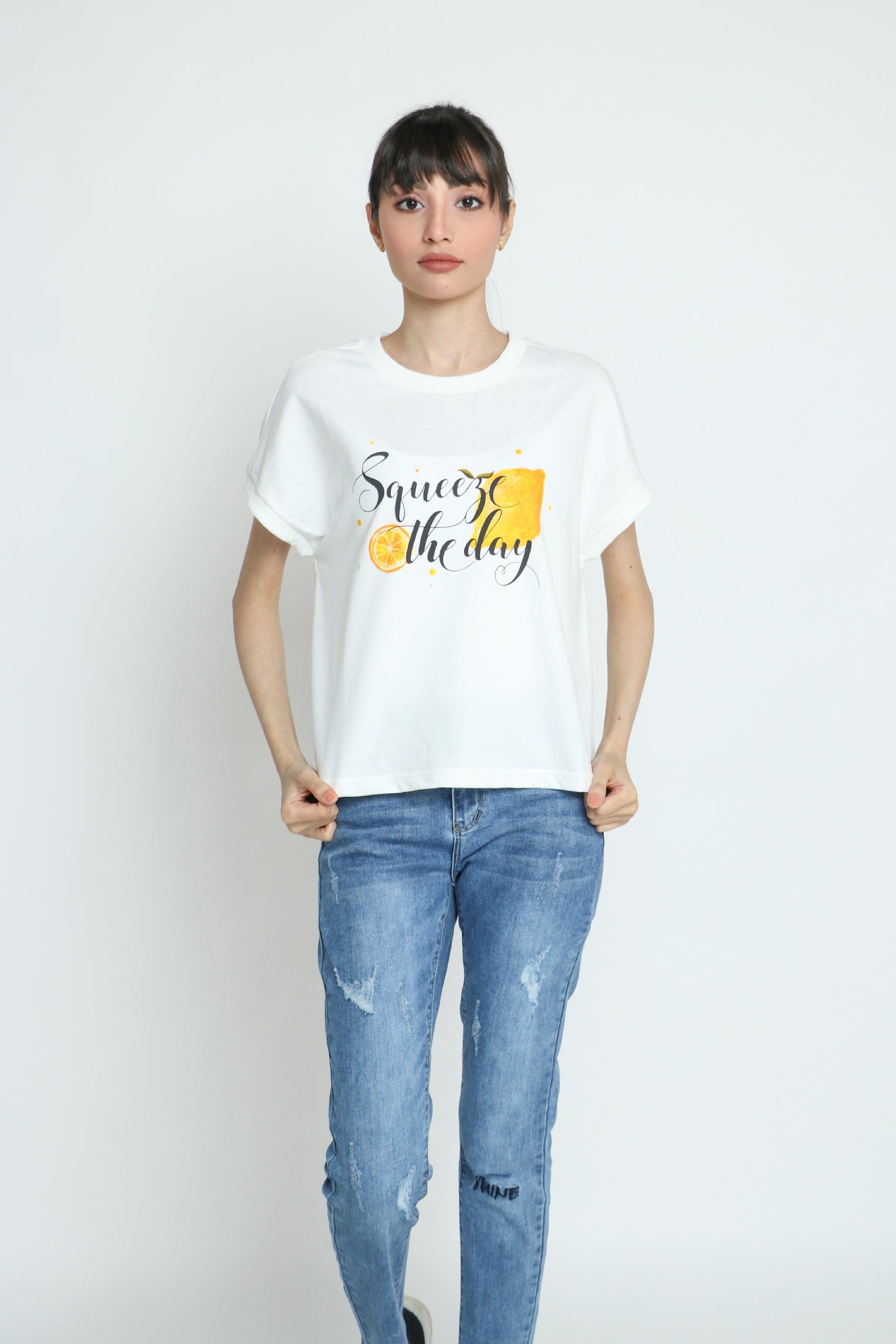 كيتشن تيشيرت كاجوال كم قصير نسائي