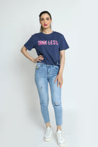 كيتشن بلوزة قطنية قصيرة برباط على الجنب نص كم نسائي