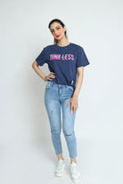 كيتشن بلوزة قطنية قصيرة برباط على الجنب نص كم نسائي