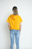 كيتشن بلوزة سادة نص كم بقعبة نسائي