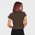 كيتشن بلوزة قصيرة نص بطن سادة سبعة كم قصير نسائي