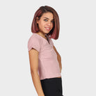 كيتشن بلوزة قصيرة نص بطن سادة سبعة كم قصير نسائي