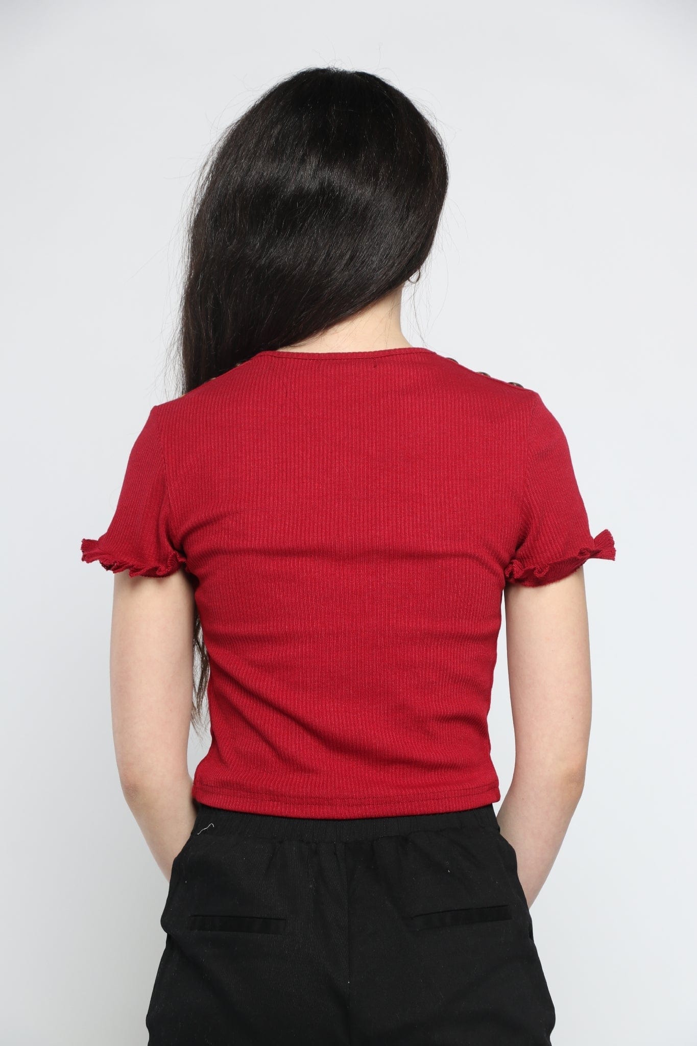 كيتشن بلوزة بأكمام قصيرة وكرانيش