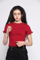 كيتشن بلوزة بأكمام قصيرة وكرانيش