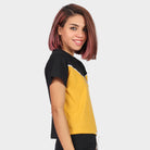 كيتشن بلوزة قطن لونين نص كم قصيرة نسائي