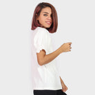 كيتشن بلوزة سادة نص كم بف نسائي