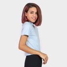 كيتشن بلوزة سادة قصيرة نص كم نسائي