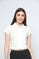 كيتشن بلوزة بأكمام قصيرة بأزرار أمامية