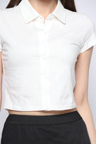 كيتشن بلوزة بأكمام قصيرة بأزرار أمامية