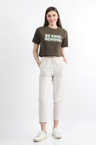 كيتشن بلوزة بطبعة نص بطن نسائي