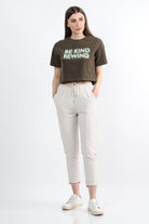 كيتشن بلوزة بطبعة نص بطن نسائي