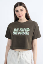 كيتشن بلوزة بطبعة نص بطن نسائي