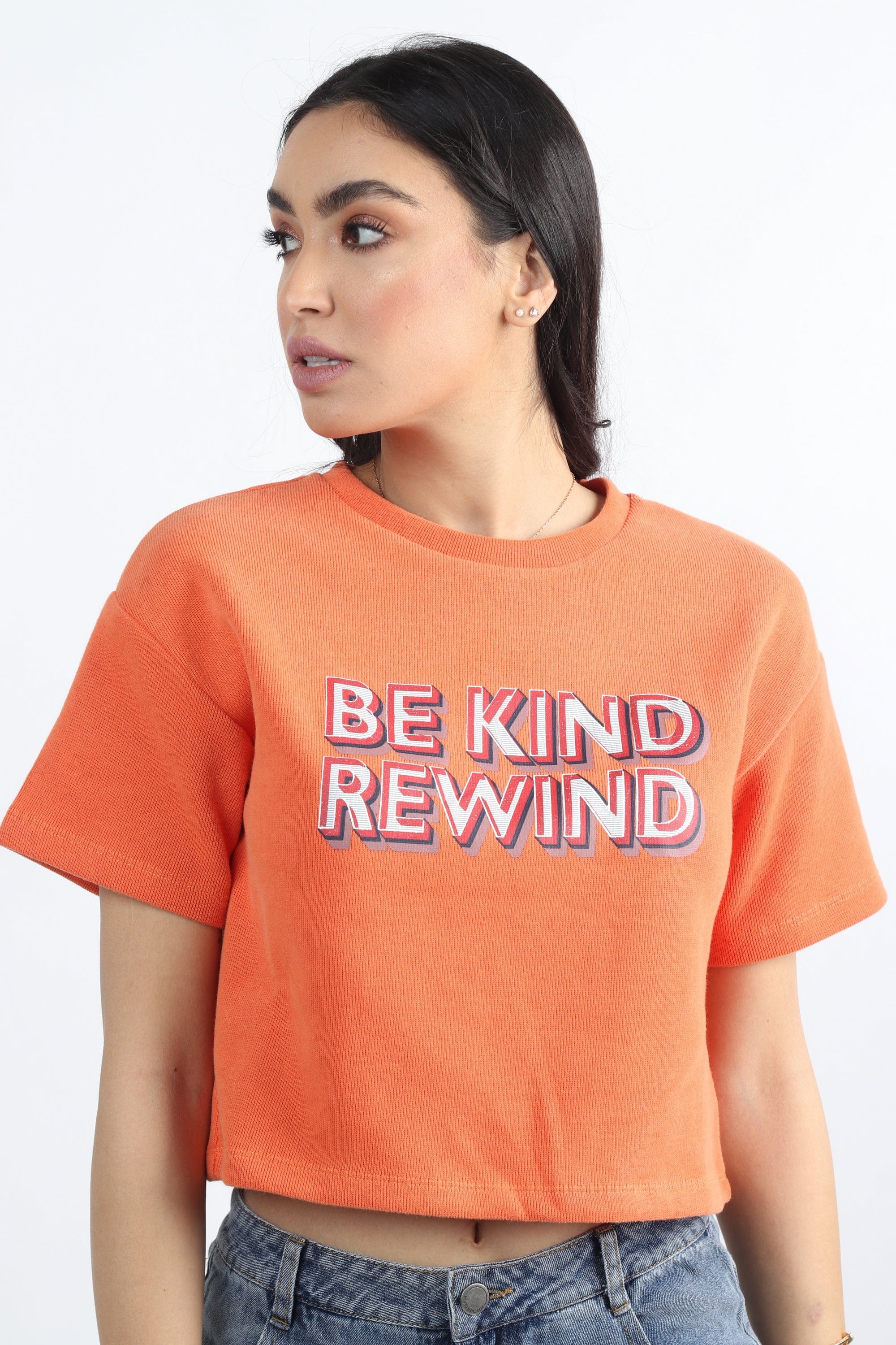 كيتشن بلوزة بطبعة نص بطن نسائي