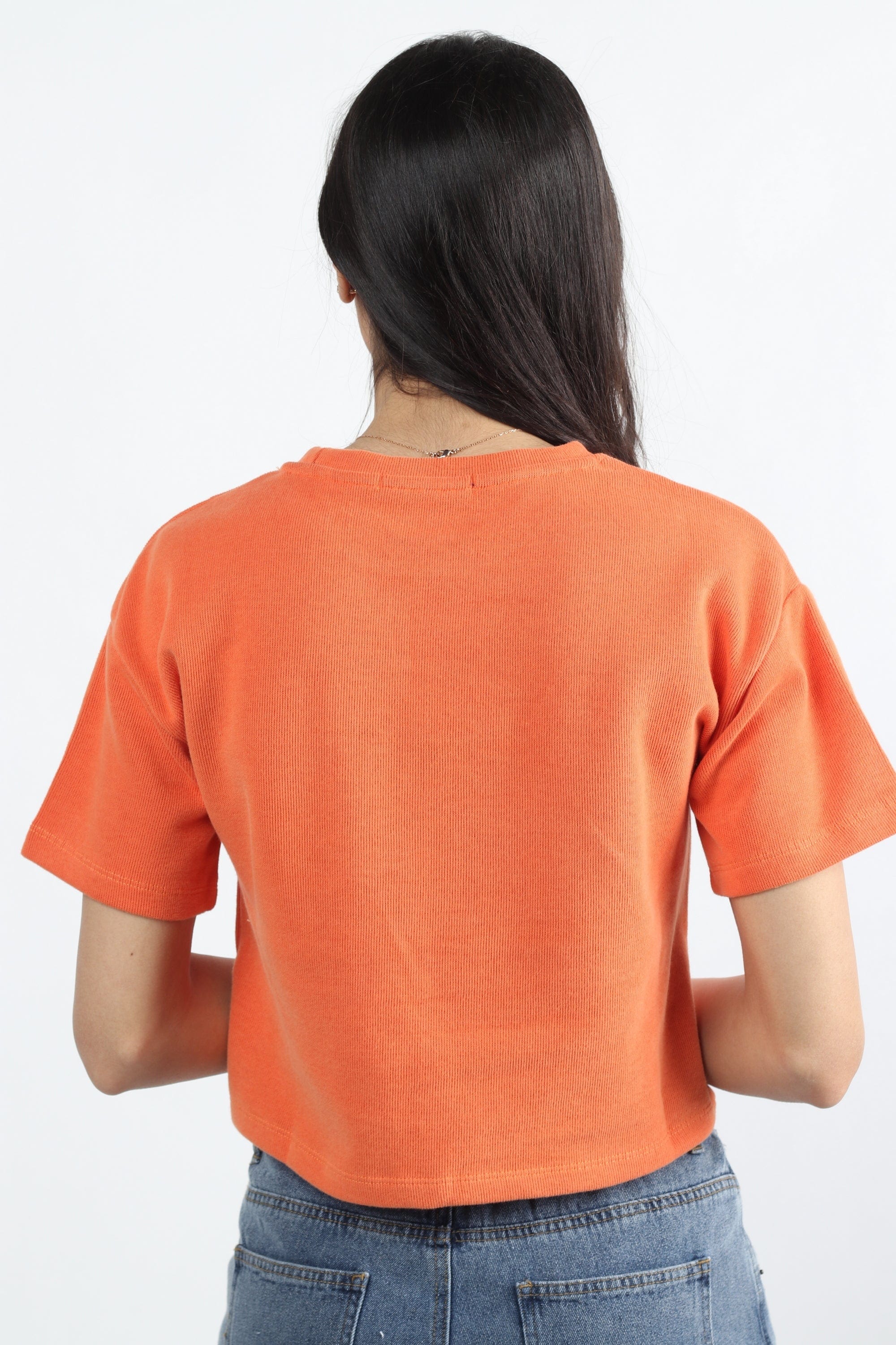 كيتشن بلوزة بطبعة نص بطن نسائي